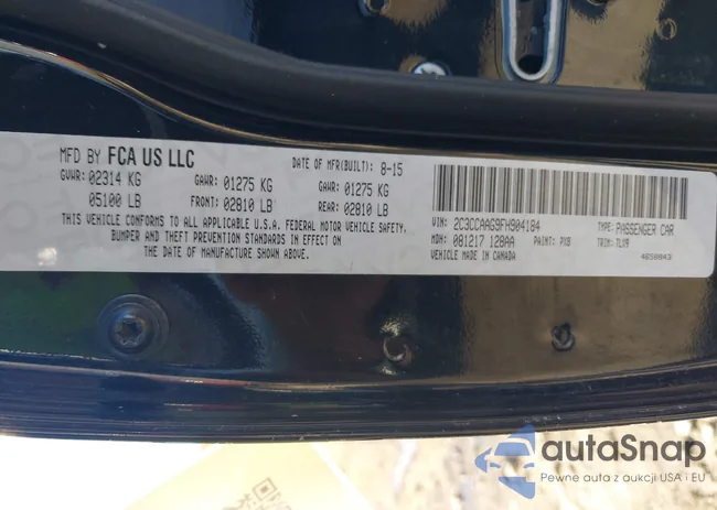 2C3CCAAG9FH904184: 44322467