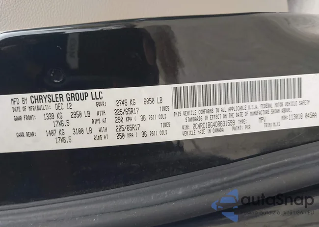 2C4RC1BG4DR631599: 44322492