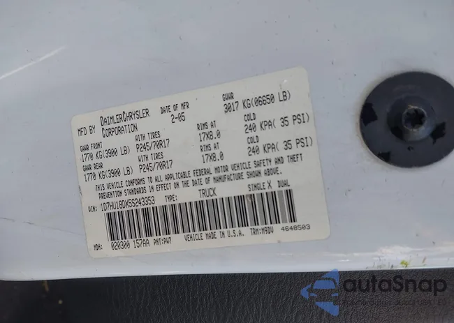 1D7HU18DX5S243353: 44321676