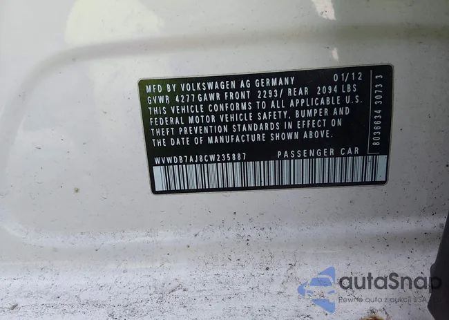 WVWDB7AJ8CW235887: 44321716