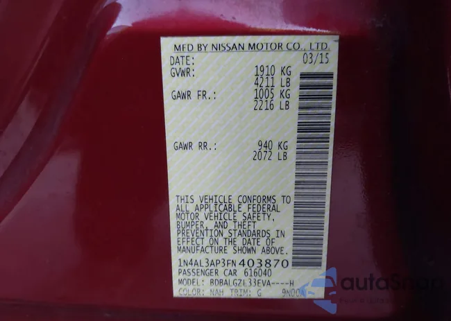 1N4AL3AP3FN403870: 44321725