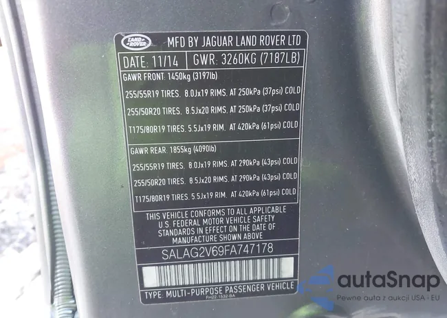 SALAG2V69FA747178: 44321739