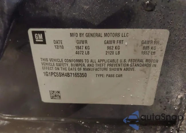 1G1PC5SH4B7165350: 44321822