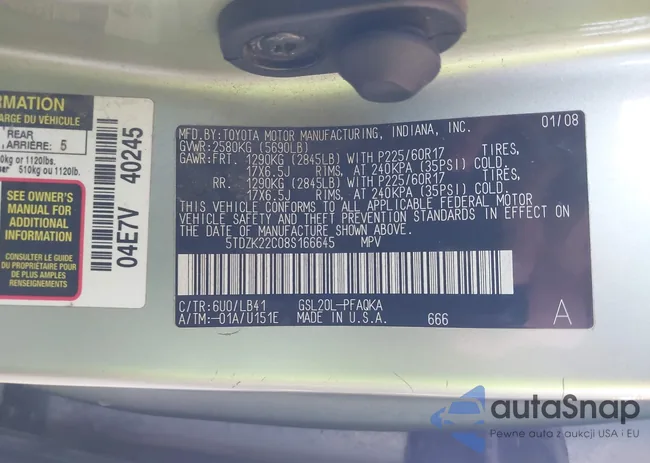 5TDZK22C08S166645: 44321844