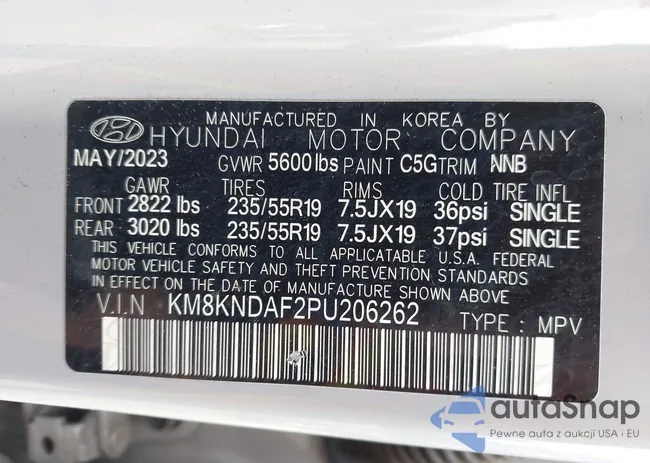 KM8KNDAF2PU206262: 44321931