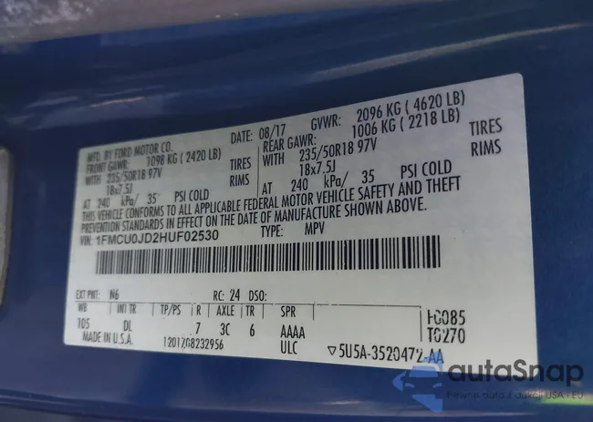 1FMCU0JD2HUF02530: 44323208