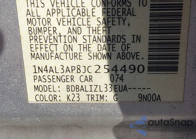 1N4AL3AP8JC254490: 44323247