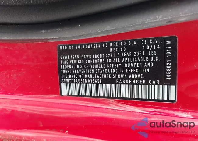 3VWTT7AU6FM035658: 44323255