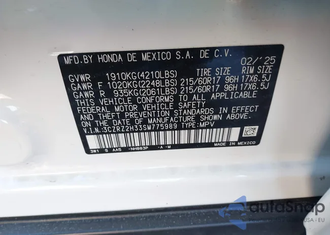 3CZRZ2H33SM775989: 44323345