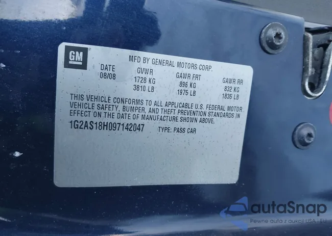 1G2AS18H097142047: 44323419