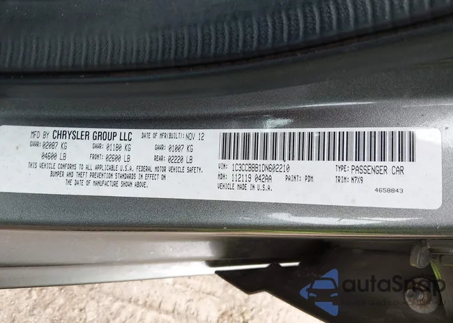 1C3CCBBB1DN602210: 44323450