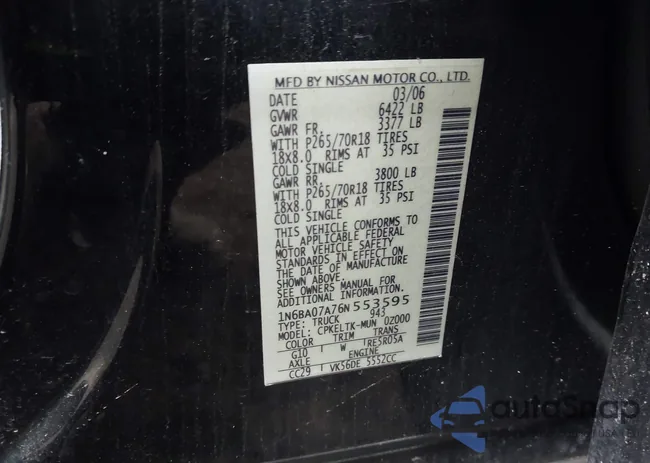 1N6BA07A76N553595: 44323552