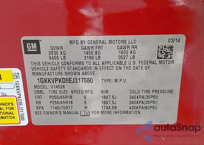 1GKKVPKD8EJ317680: 44323568