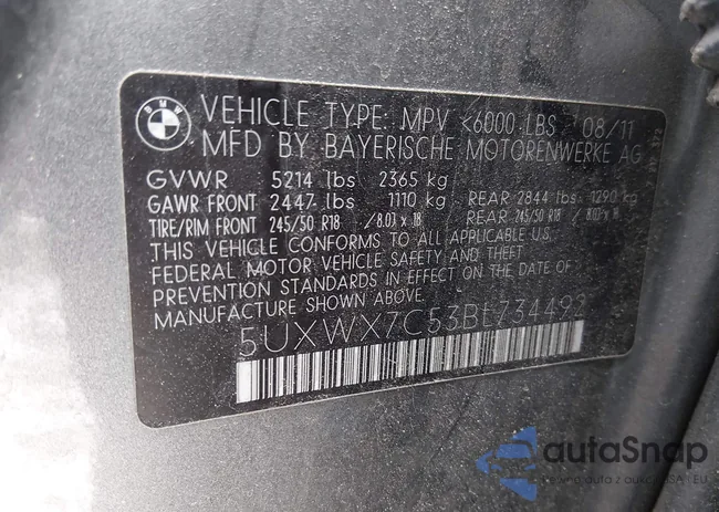 5UXWX7C53BL734492: 44322591