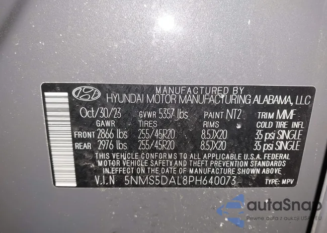 5NMS5DAL8PH640073: 44322610