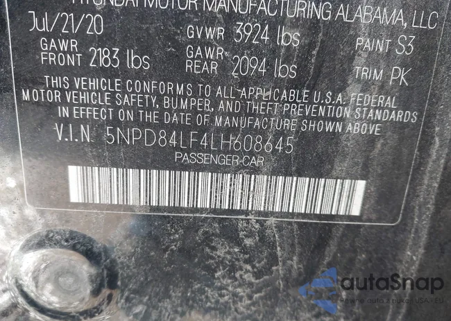 5NPD84LF4LH608645: 44322870