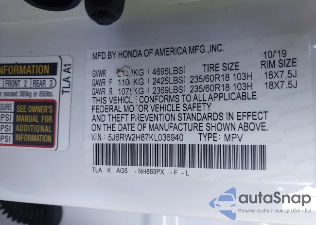 5J6RW2H87KL036940: 44322901