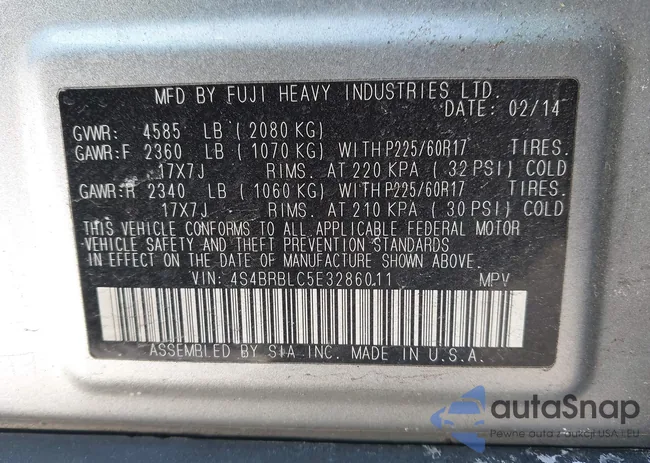 4S4BRBLC5E3286011: 44323980