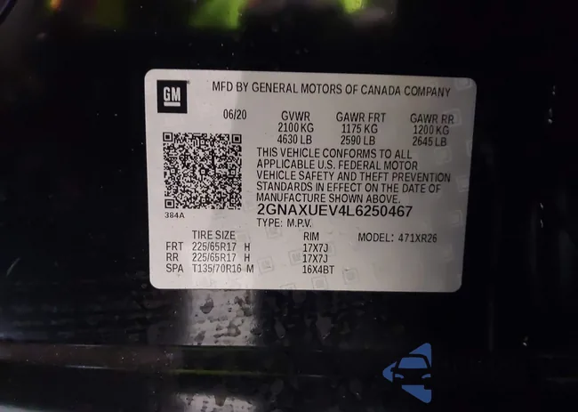 2GNAXUEV4L6250467: 44323999