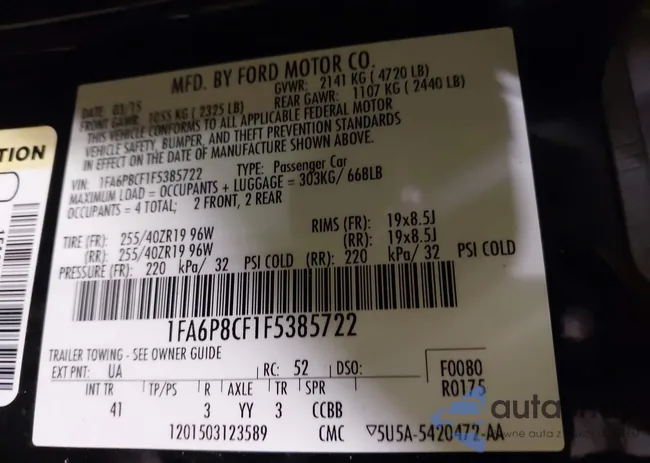 1FA6P8CF1F5385722: 44324070