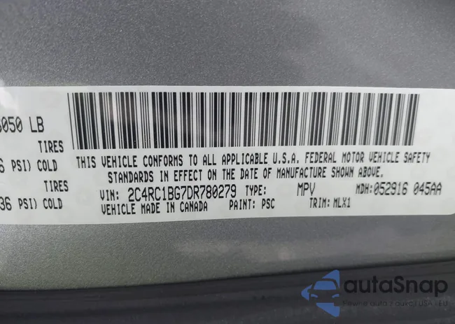 2C4RC1BG7DR780279: 44324110