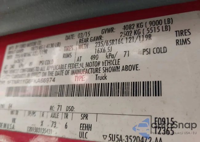 1FTNR1YG8FKA66974: 44324187