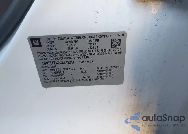 2GNFLFEK2G6211241: 44324236