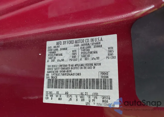 1FTRX17W93NA01383: 44324262