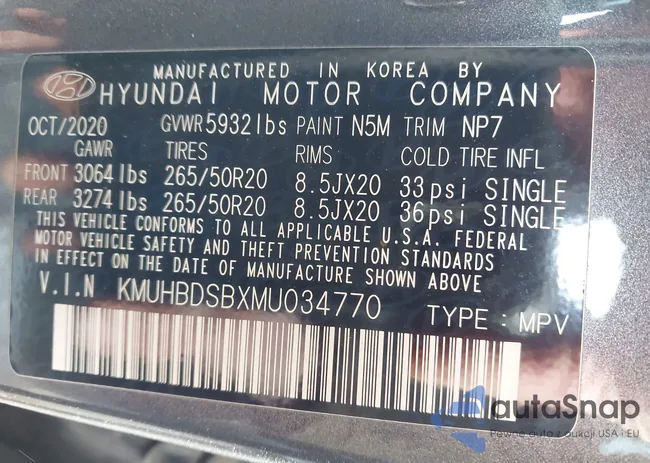 KMUHBDSBXMU034770: 44324311