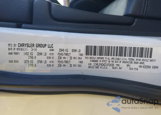 1C4RJFAGXEC472439: 44324337