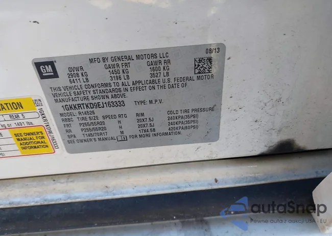 1GKKRTKD9EJ163333: 44324367