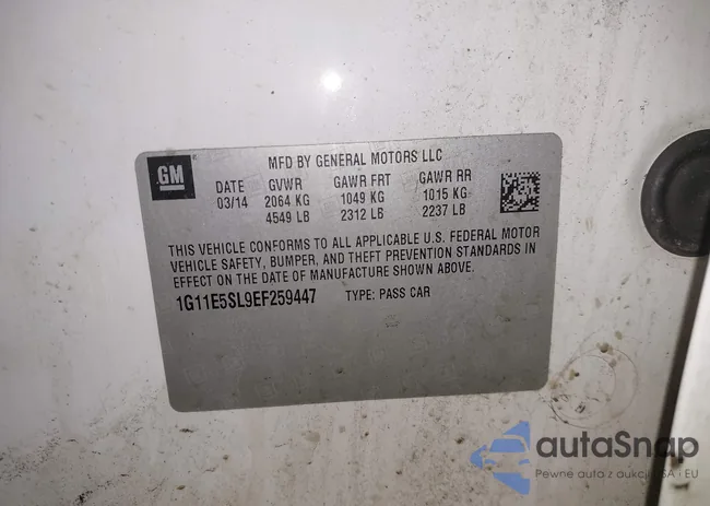 1G11E5SL9EF259447: 44323641