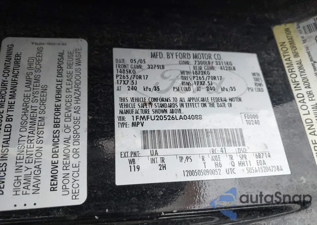 1FMFU20526LA04088: 44323656