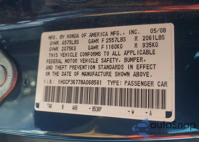 1HGCP36778A068561: 44323682