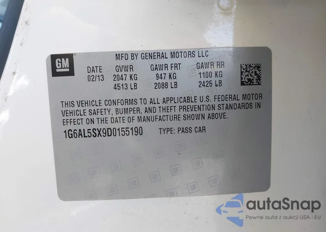 1G6AL5SX9D0155190: 44323690