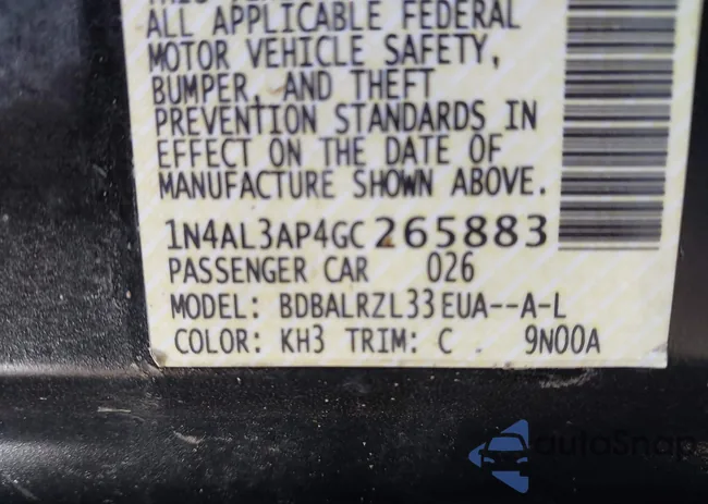 1N4AL3AP4GC265883: 44323729