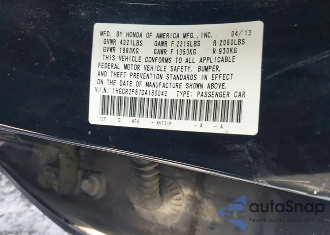 1HGCR2F87DA180042: 44323824