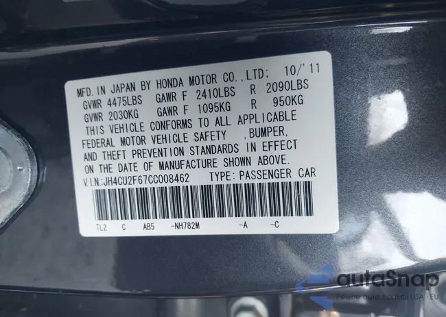 JH4CU2F67CC008462: 44323893