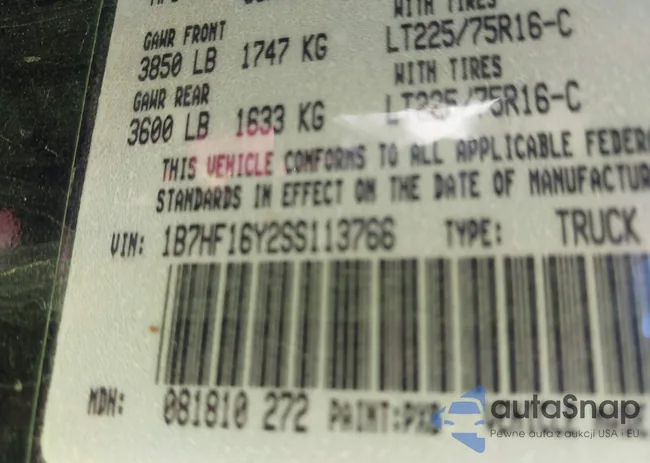 1B7HF16Y2SS113766: 44323901