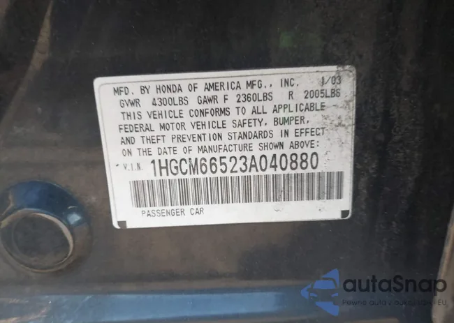 1HGCM66523A040880: 44323908