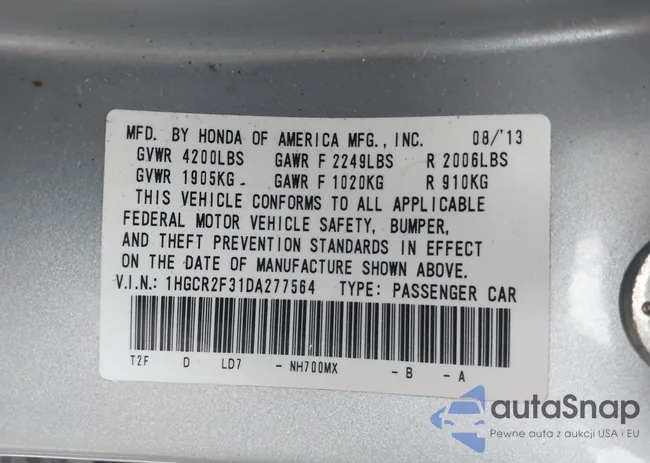 1HGCR2F31DA277564: 44323913