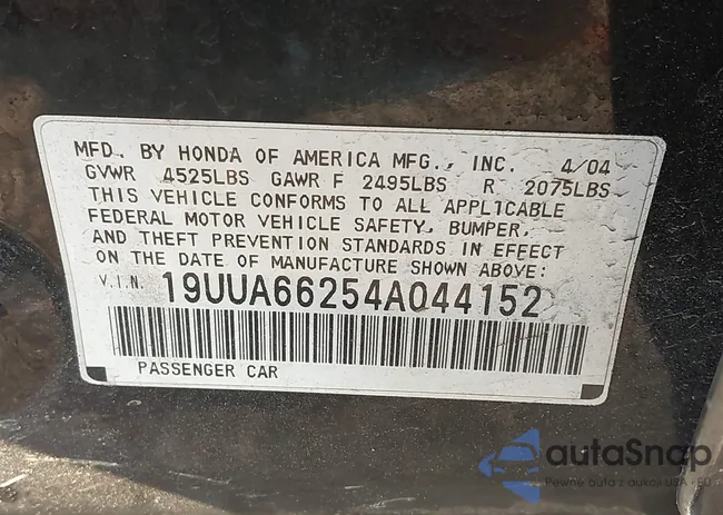 19UUA66254A044152: 44323923