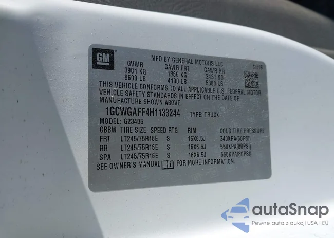 1GCWGAFF4H1133244: 44323940