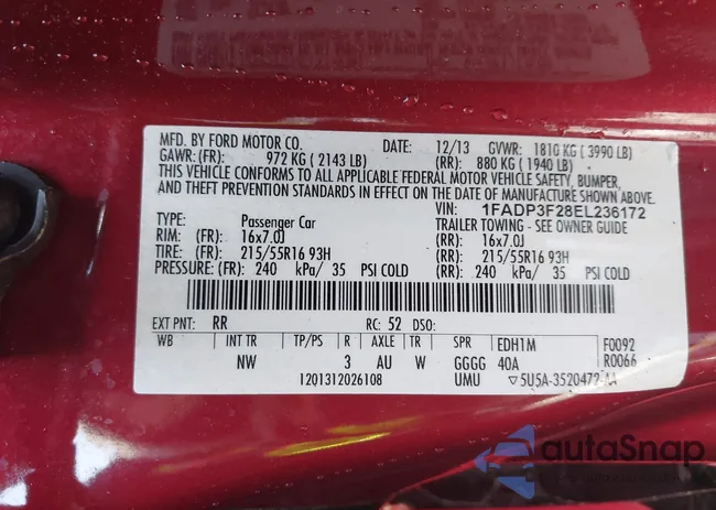 1FADP3F28EL236172: 44323946