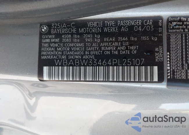 WBABW33464PL25107: 44325009