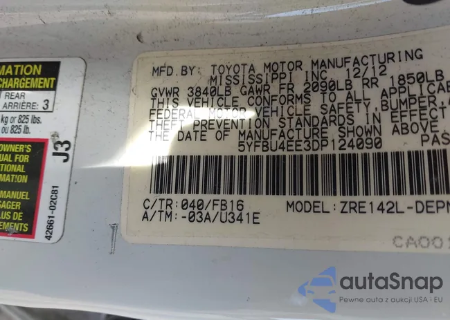 5YFBU4EE3DP124090: 44325038