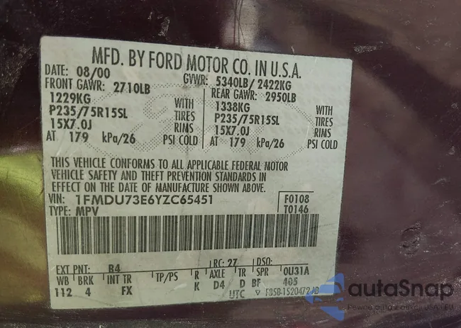 1FMDU73E6YZC65451: 44325163