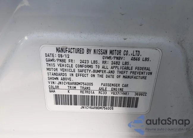 JN1CV6AR8DM754005: 44325169