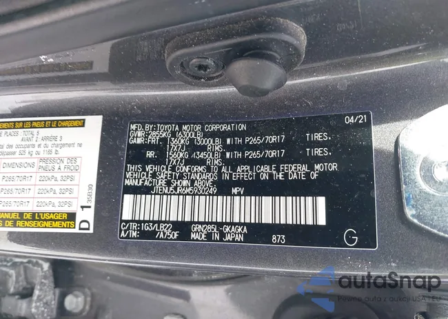 JTENU5JR6M5930249: 44325230