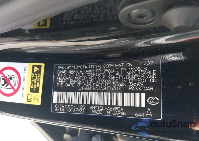 JTHBB1BA7A2015307: 44325244